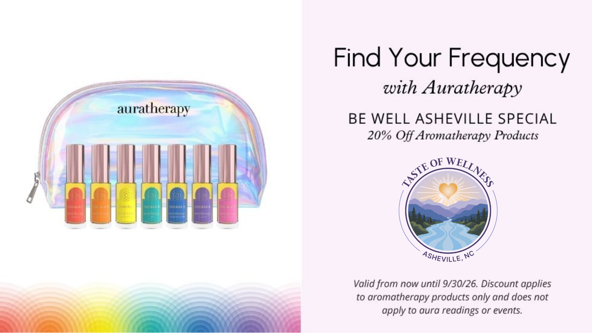 Find Your Frequency with Auratherapy — Be Well Asheville Special, 20% off aromatherapy products